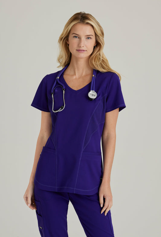 Uniforme médico para dama Grey's Anatomy™ Spandex Stretch Carly Top-Carly Jogger — Grey's Anatomy™ by Barco Spandex Stretch