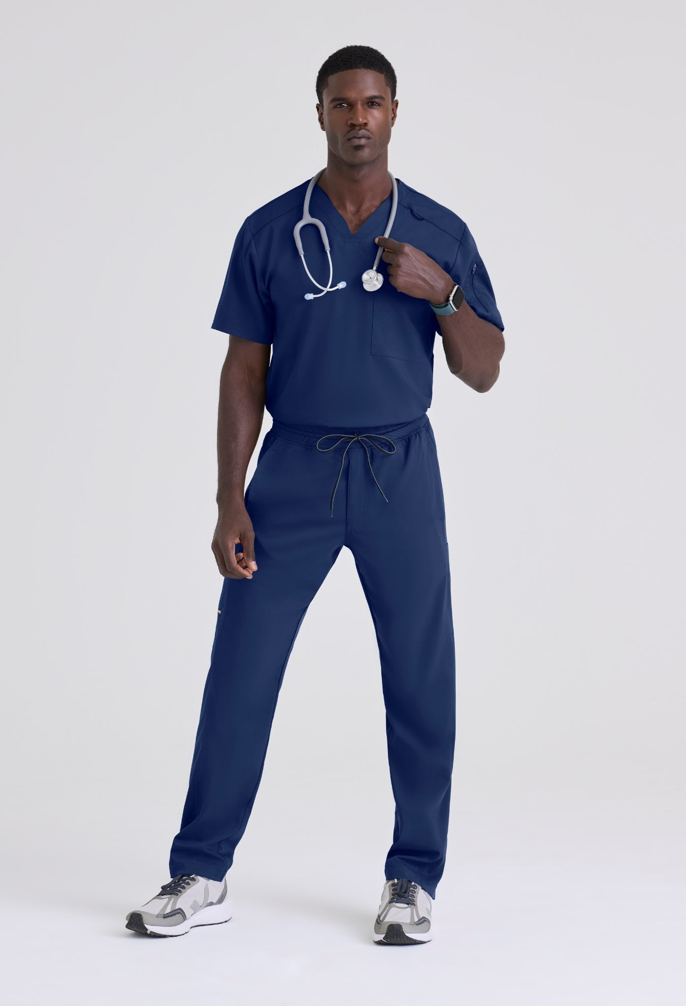 Uniforme médico para caballero Grey's Anatomy™ Spandex Murphy Top-Hudson Pant — Grey's Anatomy™ by Barco Spandex Stretch