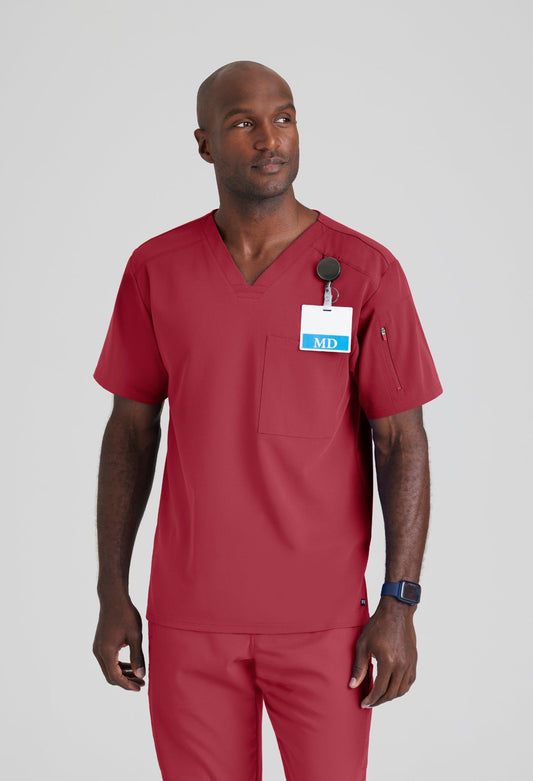 Uniforme médico para caballero Grey's Anatomy™ Spandex Stretch Murphy Top-Jogger — Grey's Anatomy™ by Barco Spandex Stretch