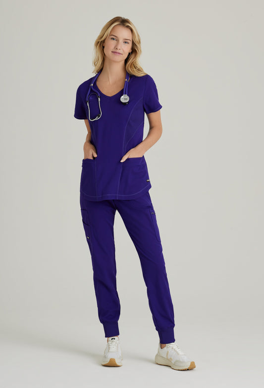 Uniforme médico para dama Grey's Anatomy™ Spandex Stretch  Carly Top-Carly Jogger — Grey's Anatomy™ by Barco Spandex Stretch